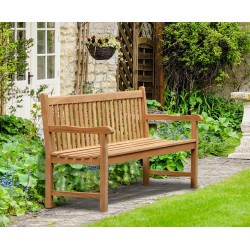 York Teak Garden Bench, Flat Pack - 1.8m