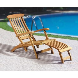Wooden Steamer Chair, Teak Deck Chair